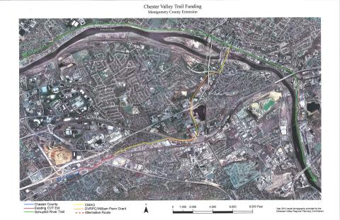 chester valley trail extension map